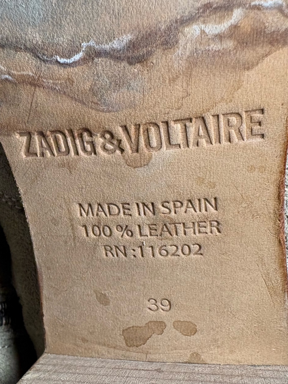 Zadig & Voltaire Molly Suede Western Ankle Boots Size 39 (US 8.5) Cowgirl Rodeo - Picture 10 of 14